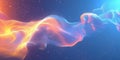 Abstract colorful energy wave background with dynamic motion and digital blue orange gradients Royalty Free Stock Photo