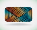 Abstract colorful envelope symbol.