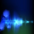 Abstract equalizer background. Blue-green wave. Royalty Free Stock Photo