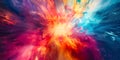 Abstract Colorful Explosion Burst Artistic Energetic Background Design Royalty Free Stock Photo