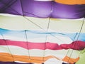Abstract colorful fabric hanging on top