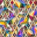 Abstract colorful feather design pattern background