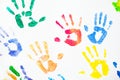 Abstract colorful fingers prints