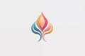 Abstract Colorful Fire Flame Icon Logo Design Element. Vector Illustration. ??????????????: English Royalty Free Stock Photo