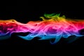 Abstract colorful Fire flames on black background Royalty Free Stock Photo