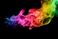 Abstract colorful Fire flames on black background Royalty Free Stock Photo