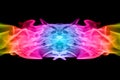 Abstract colorful Fire flames on black background Royalty Free Stock Photo