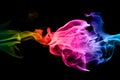 Abstract colorful Fire flames on black background Royalty Free Stock Photo
