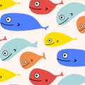 Abstract Colorful Fish Pattern Background. Royalty Free Stock Photo