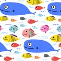 Abstract Colorful Fish Pattern Background. Royalty Free Stock Photo