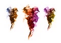 Abstract colorful flame patterns on white background Royalty Free Stock Photo