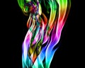 Abstract colorful flames