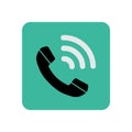 colorful flat icon design for wifi calling mobile application Royalty Free Stock Photo
