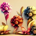 abstract colorful flowers for background wallpaper