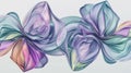 Abstract colorful flowing shapes create a dynamic visual experience Royalty Free Stock Photo