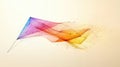 Abstract Colorful Flowing Waves with Connecting Nodes in a Gradient Background Royalty Free Stock Photo