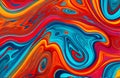 Abstract Colorful fluid background closeup. Highly textured. High-quality details. Liquid form an abstract background.