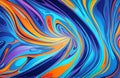 Abstract Colorful fluid background closeup. Highly textured. High-quality details. Liquid form an abstract background.