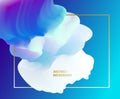 Abstract colorful fluid vector background, dimensional gradient shape element for design, flowing 3D wave, color dynamic motion Royalty Free Stock Photo