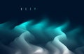 Abstract colorful fluid vector background, dimensional gradient shape element for design, flowing 3D wave, color dynamic motion Royalty Free Stock Photo
