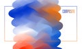 Abstract colorful fluid vector background, dimensional gradient shape element for design, flowing 3D wave, color dynamic motion Royalty Free Stock Photo