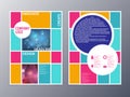 Abstract colorful flyer design template vector a4