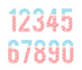 Abstract colorful font number . skin graphic alphabet