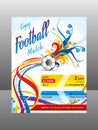 Abstract colorful football flyer