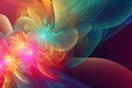 Abstract Colorful Fractal Pattern Background. Generative AI