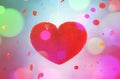 Abstract colorful furry heart