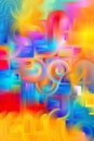 Abstract colorful generative pattern background