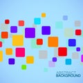 Abstract colorful geometric background with overlapping squares Royalty Free Stock Photo