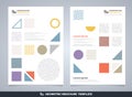 Abstract colorful geometric brochure. Modern design of geometrical elements pattern Royalty Free Stock Photo