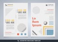 Abstract colorful geometric brochure with text Royalty Free Stock Photo