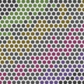 Abstract Colorful Geometric Circle Polka Dots Seamless Pattern Graphic Wallpaper White Background Royalty Free Stock Photo