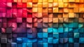 Abstract Colorful Geometric Cubes Background with a Gradient of Hues, Modern Artistic Mosaic Pattern for Creative Design and Royalty Free Stock Photo