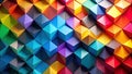 Abstract colorful geometric cubes pattern, modern background design. Royalty Free Stock Photo