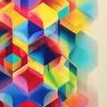 Abstract colorful geometric hexagon pattern background Royalty Free Stock Photo