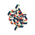 Abstract colorful geometric isometric background