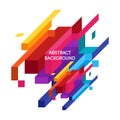 Abstract colorful geometric isometric background