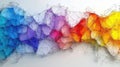 Abstract Colorful Geometric Network in Triangular Mesh with Vibrant Gradient Design Royalty Free Stock Photo