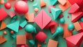 abstract colorful geometric shape background, triangle, box, circle Royalty Free Stock Photo