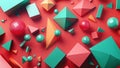 abstract colorful geometric shape background, triangle, box, circle Royalty Free Stock Photo