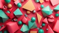 abstract colorful geometric shape background, triangle, box, circle Royalty Free Stock Photo
