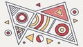 Abstract Colorful Geometric Shapes Mosaic, vector design Generative AI Royalty Free Stock Photo