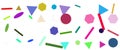 Abstract Colorful Geometric Shapes Pattern Background, Modern Minimal Design, Creative Graphic Elements, Vibrant Diverse Forms Royalty Free Stock Photo