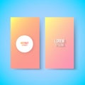 Abstract colorful geometric triangular vertical modern card template, vector