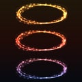 Abstract colorful glow light rings