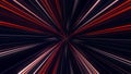 Abstract colorful glowing lasers forming speed tunnel on black background, seamless loop. Animation. Motion graphic Royalty Free Stock Photo