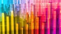 Abstract Colorful Gradient Bar Chart Design for Data Visualization